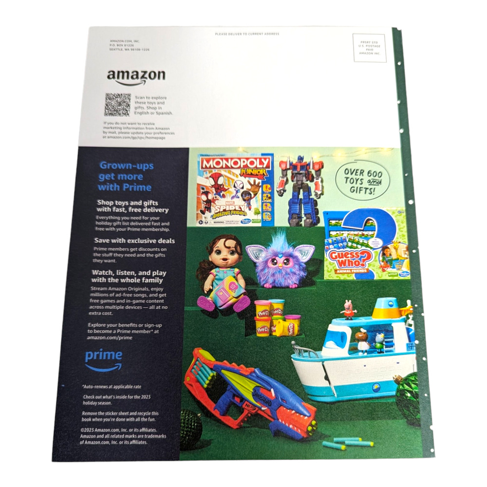Amazon's Holiday Dash Toy List Kids Gift Book Catalog Christmas Stickers 2023 - Picture 3 of 3